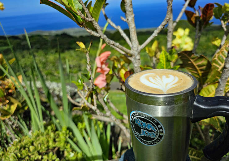 Ocean View with Coffee in the Foreground